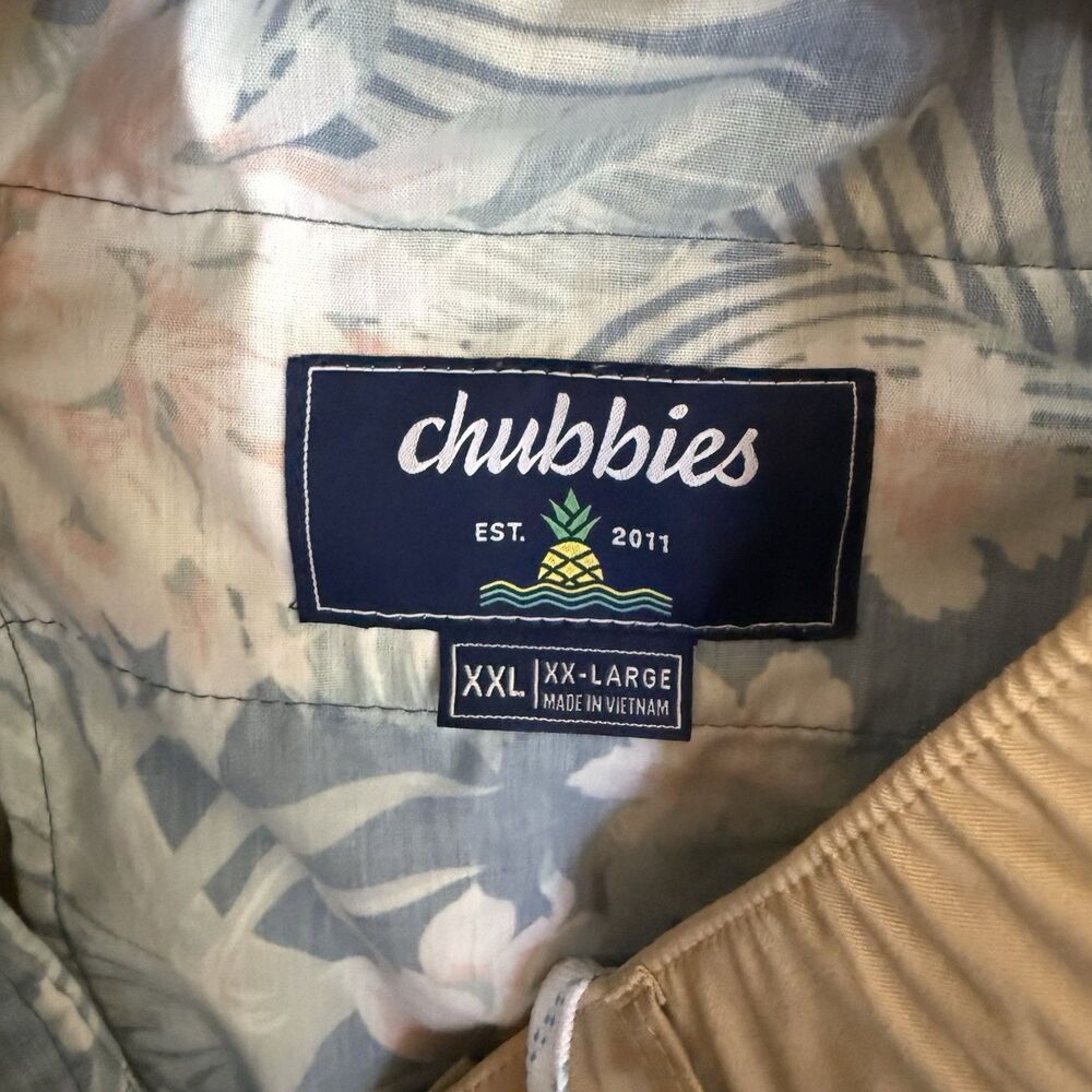 Chubbies Everywhere Performance Pants Men’s 2XL Khaki Drawstrings Stretch Chino